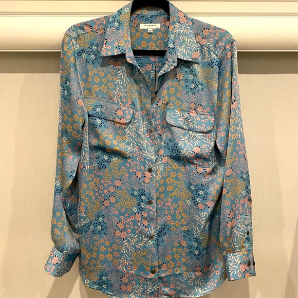 Beautiful Equipment Silk Shirt Sz M - Picture 1 of 4